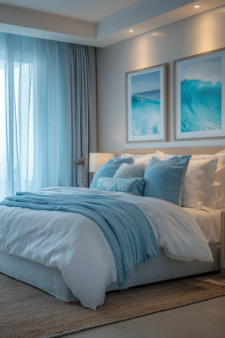 Ocean Wave Inspired Bedroom
