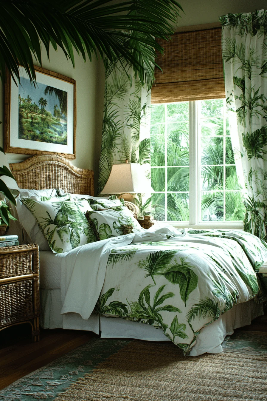 Palm Tree Inspired Bedroom