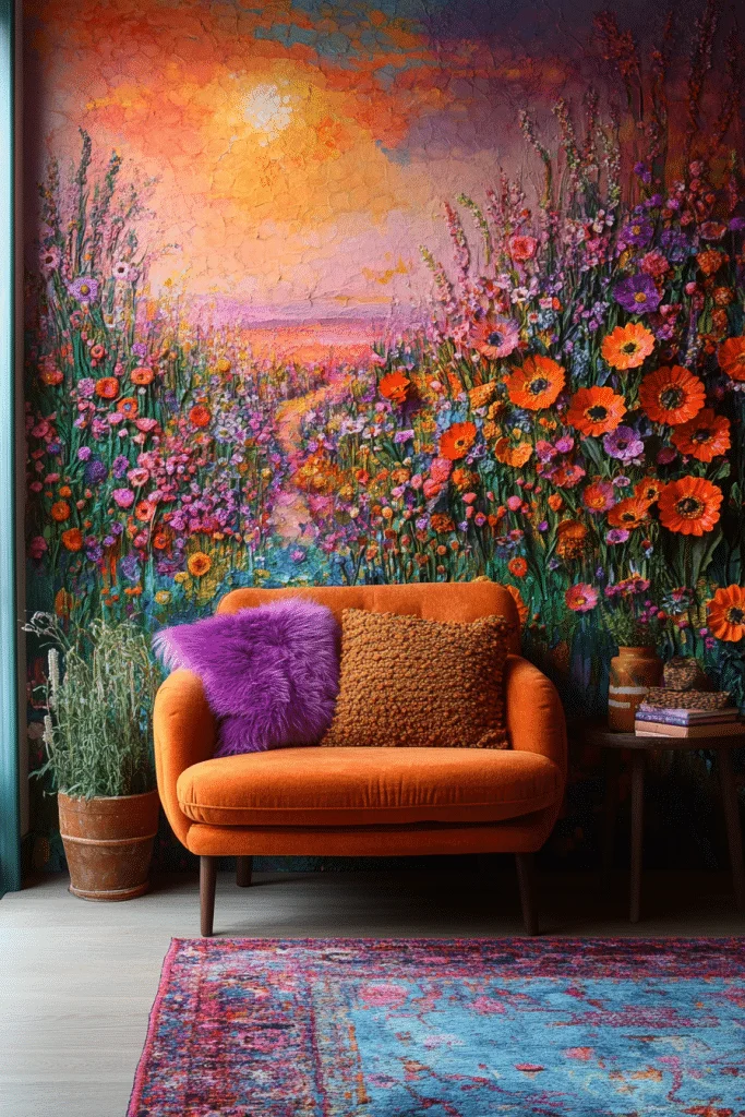 Fantasy-themed wall mural