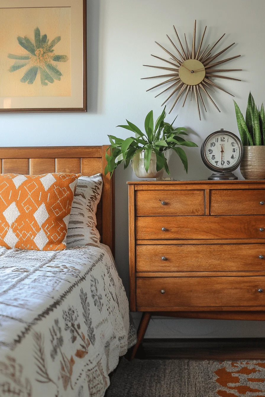 Mid-century vintage bedroom