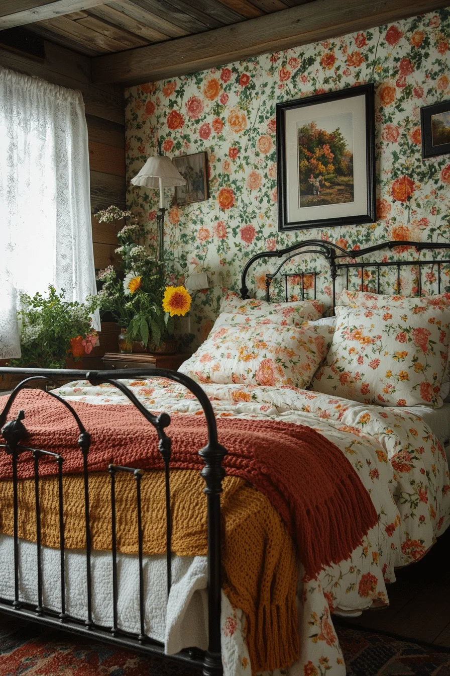 Cozy cottage vintage bedroom