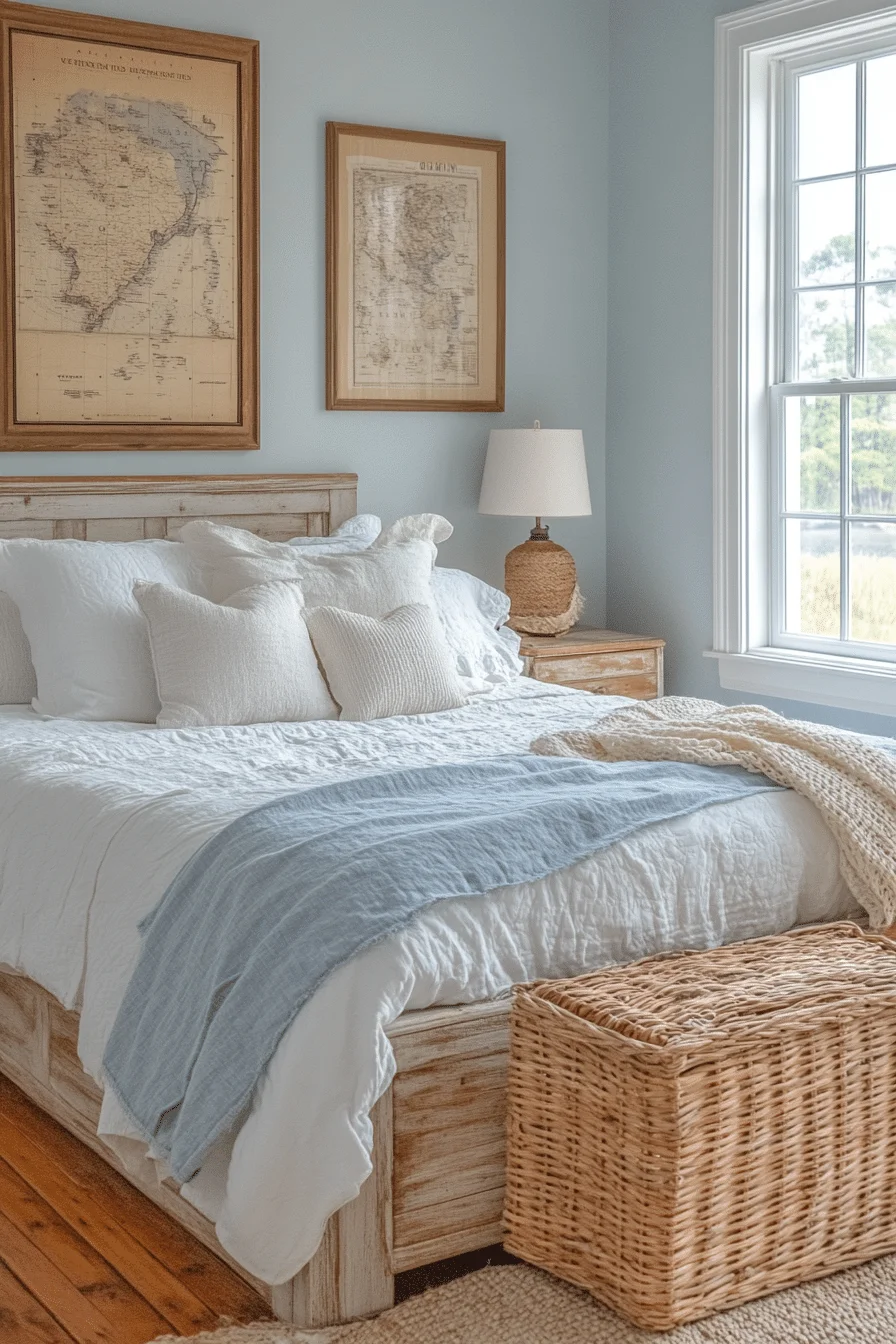 Coastal vintage bedroom