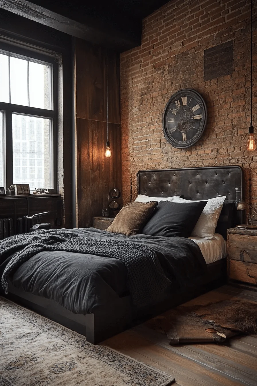 Industrial vintage bedroom