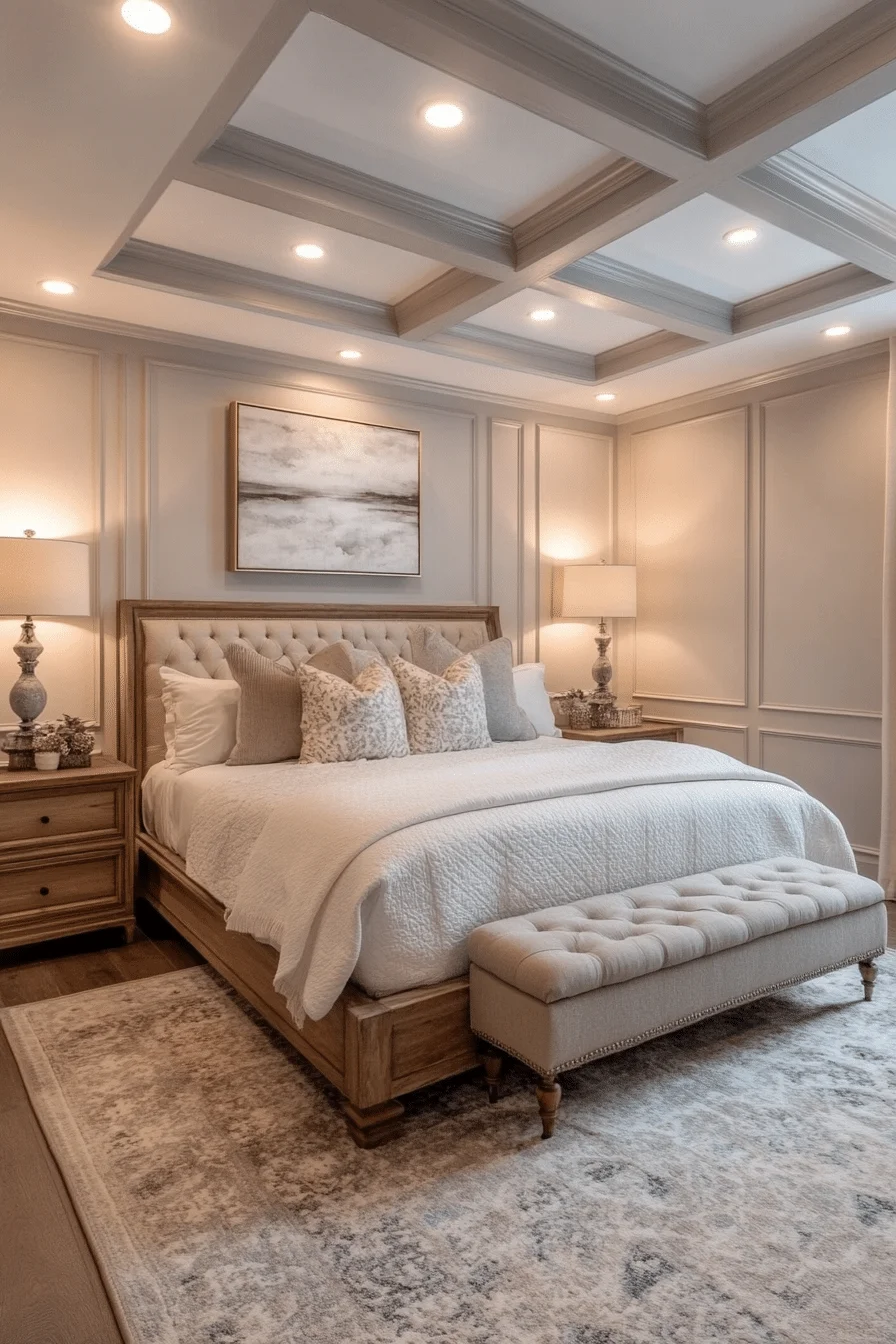 Minimalist Comfort Transitional Bedroom