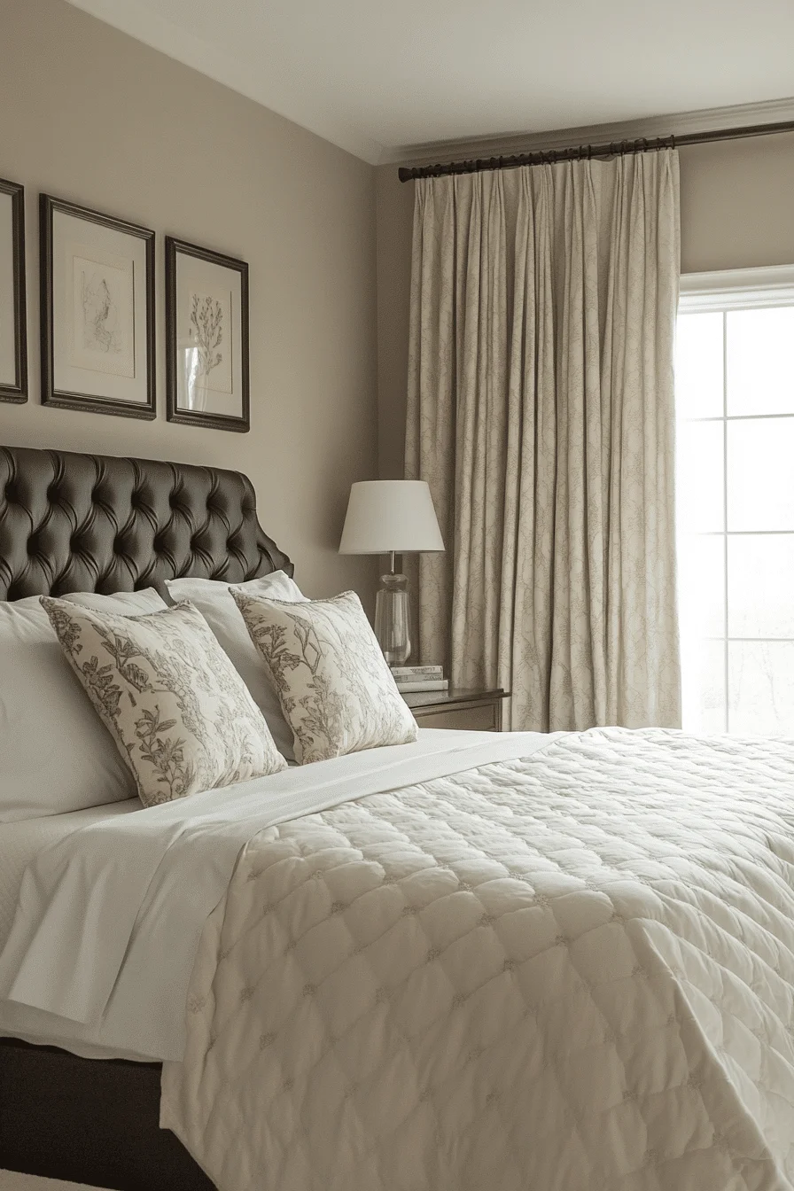 Harmonized Style Transitional Bedroom