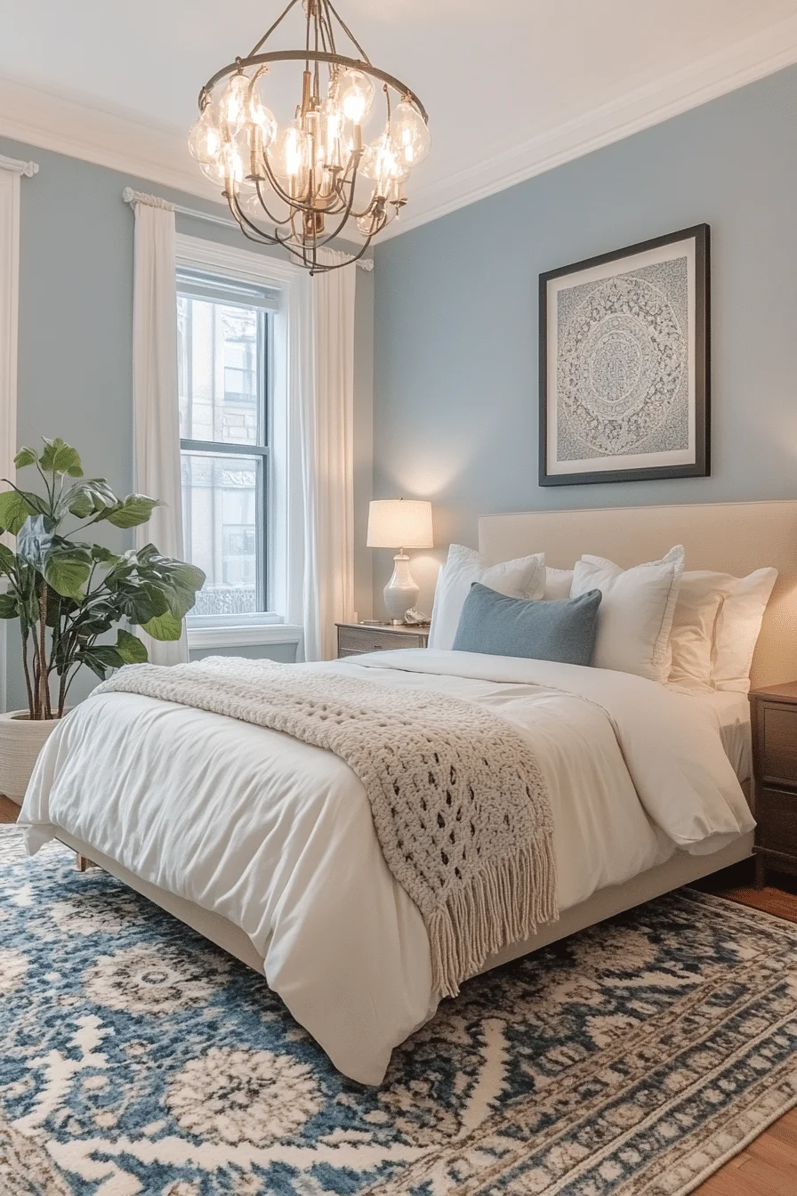 Tranquil Refinement Transitional Bedroom