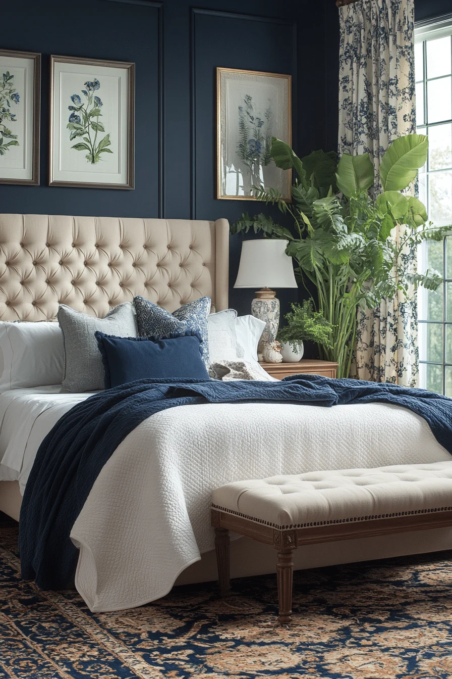 Rich Textures Transitional Bedroom