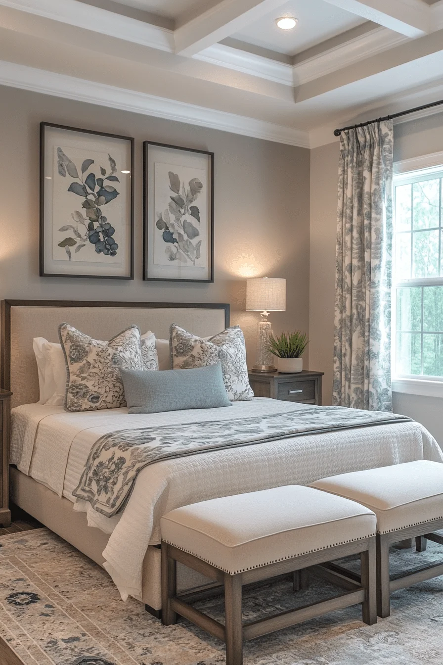 Smooth Comfort Transitional Bedroom