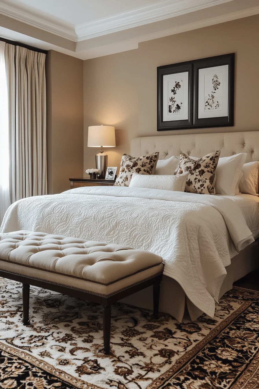 Stylish Merge Transitional Bedroom