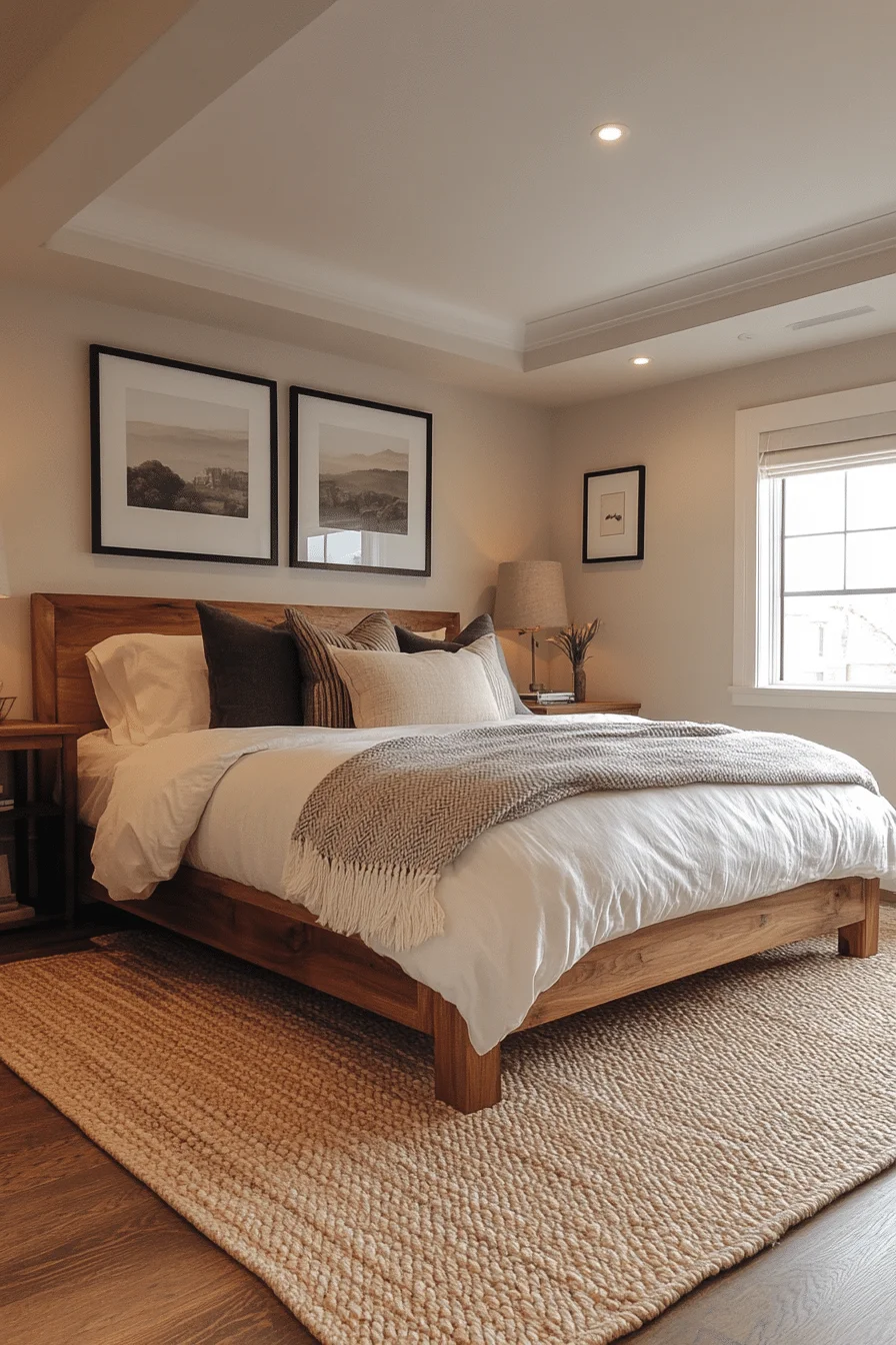 Effortless Refinement Transitional Bedroom