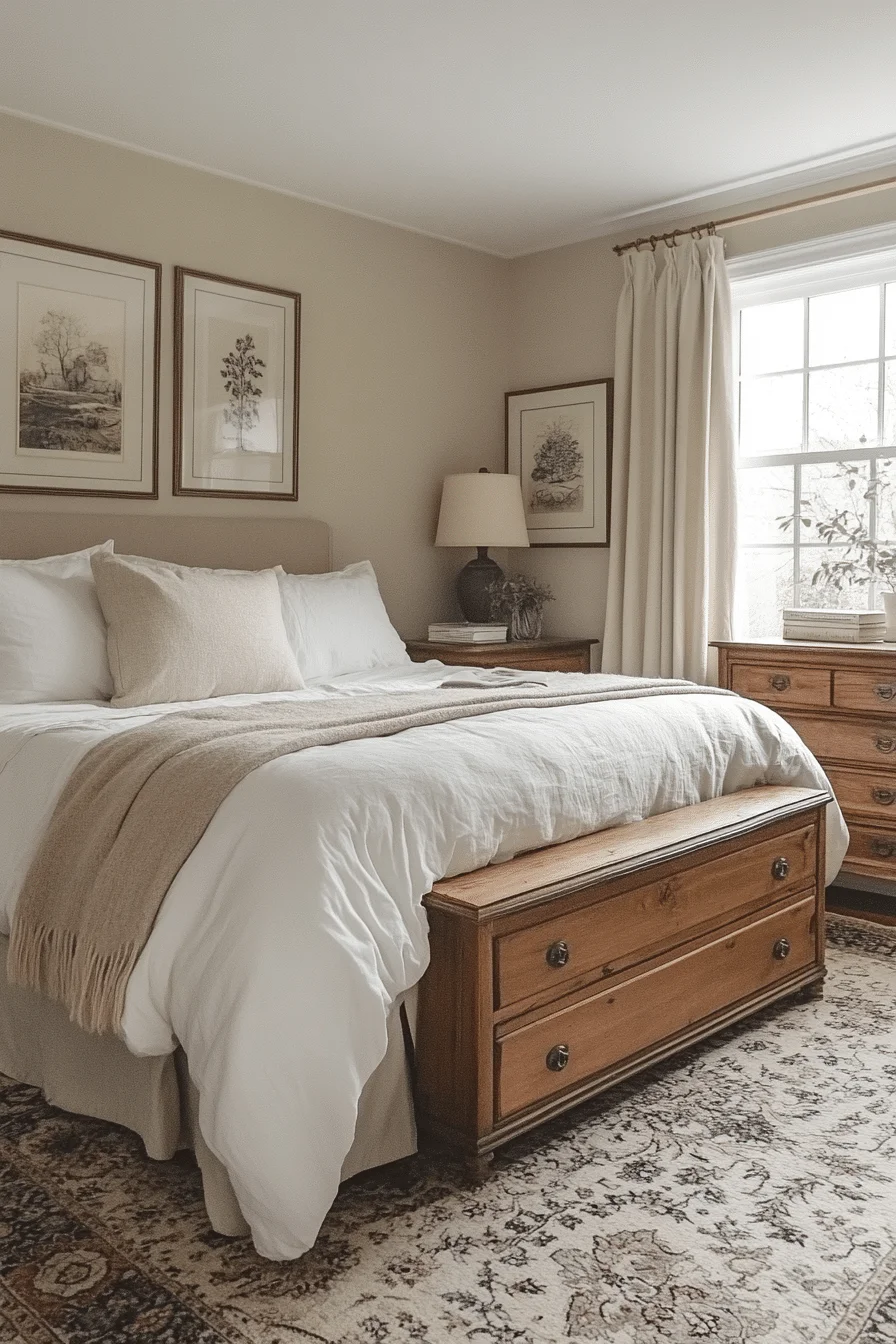 Tranquil Purity Transitional Bedroom