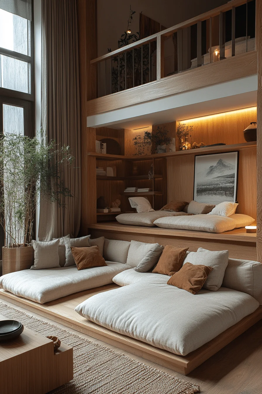 Modular seating in a small living room