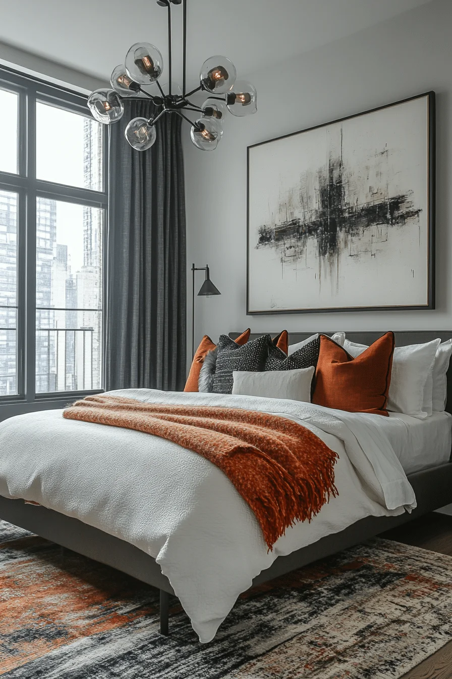 Eclectic bedroom with mixed decor