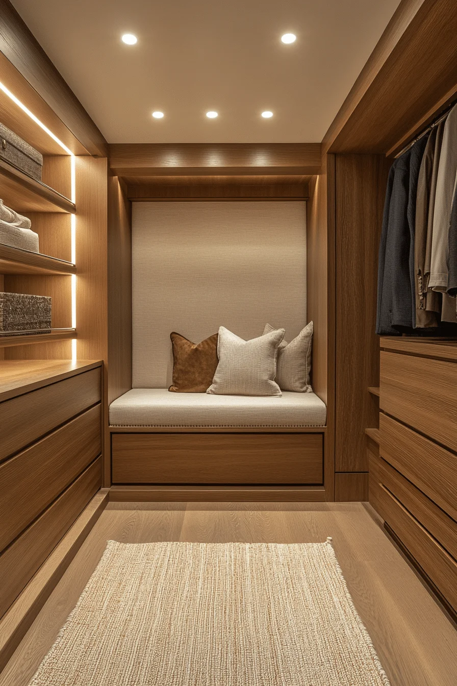 Minimalist walk-in closet design