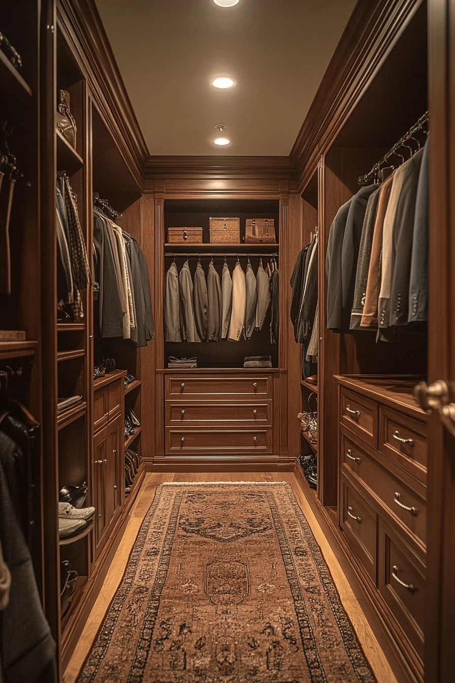 His and hers walk-in closet design