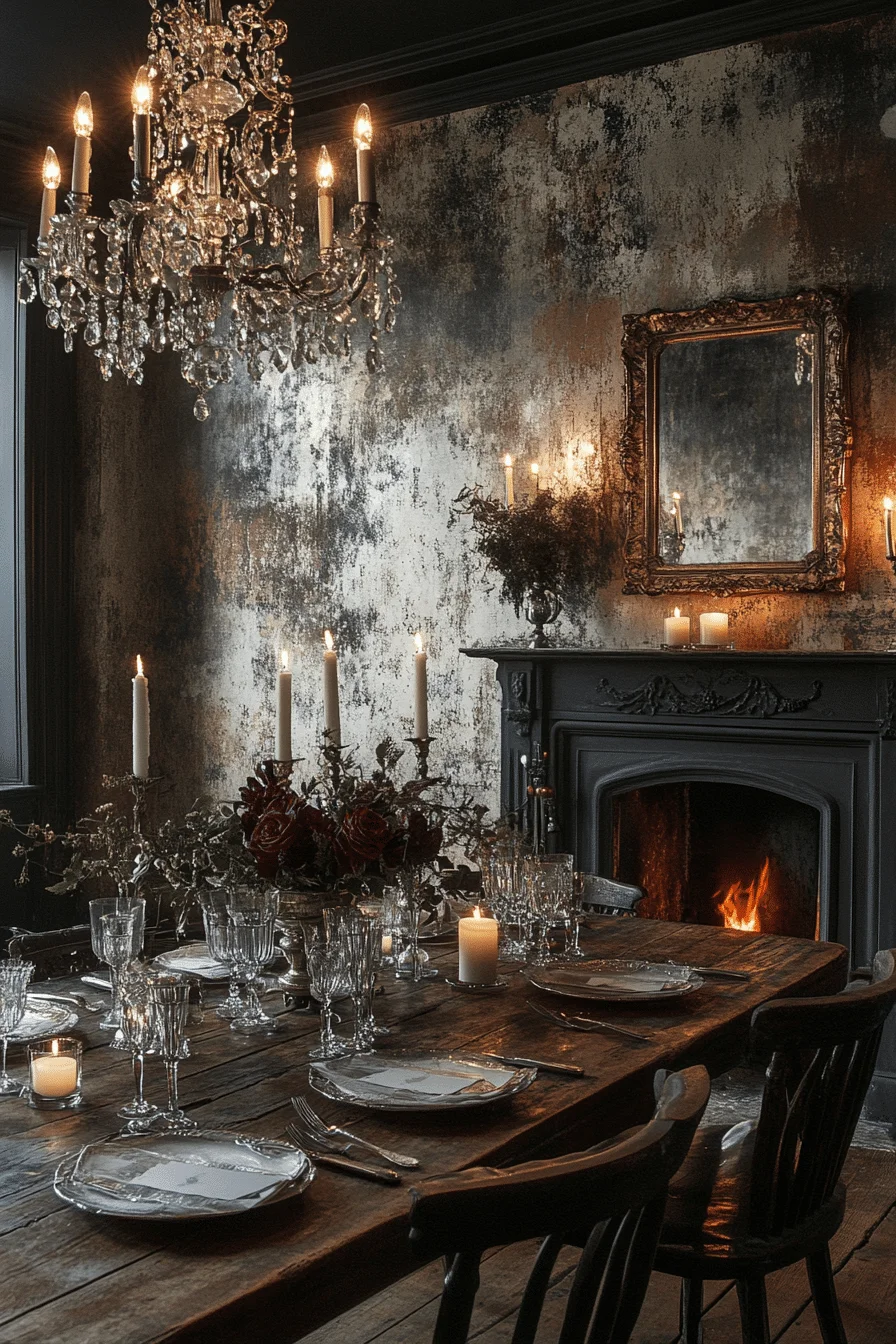 Distressed shabby chic dining room