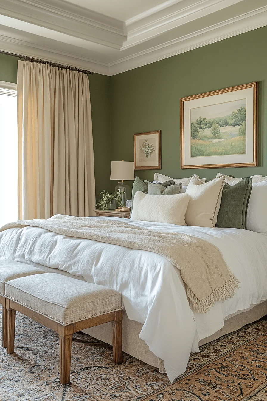 Soft Olive Bedroom