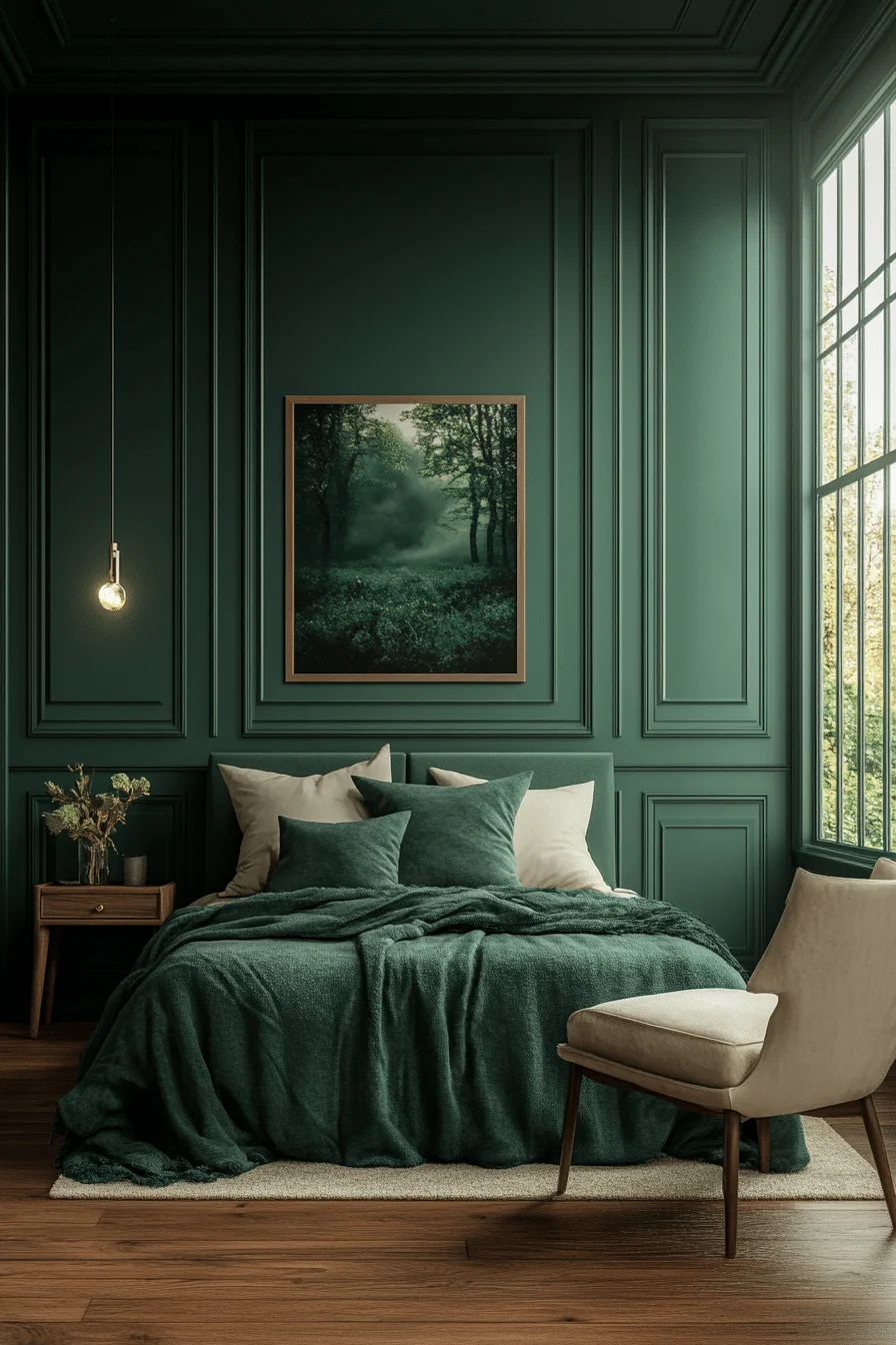 Deep Green Bedroom