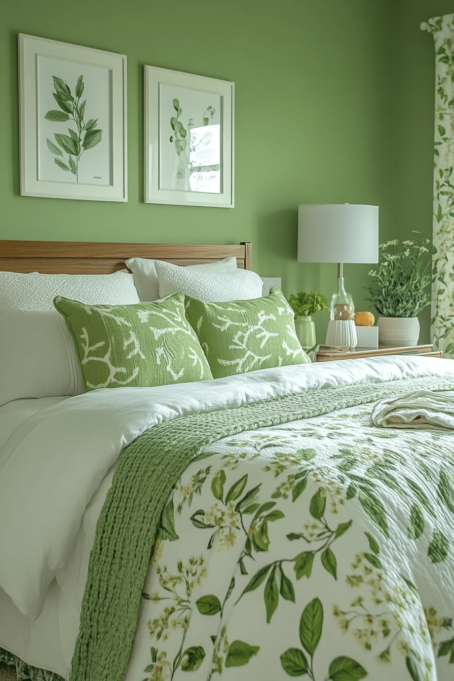 Basil Green Bedroom