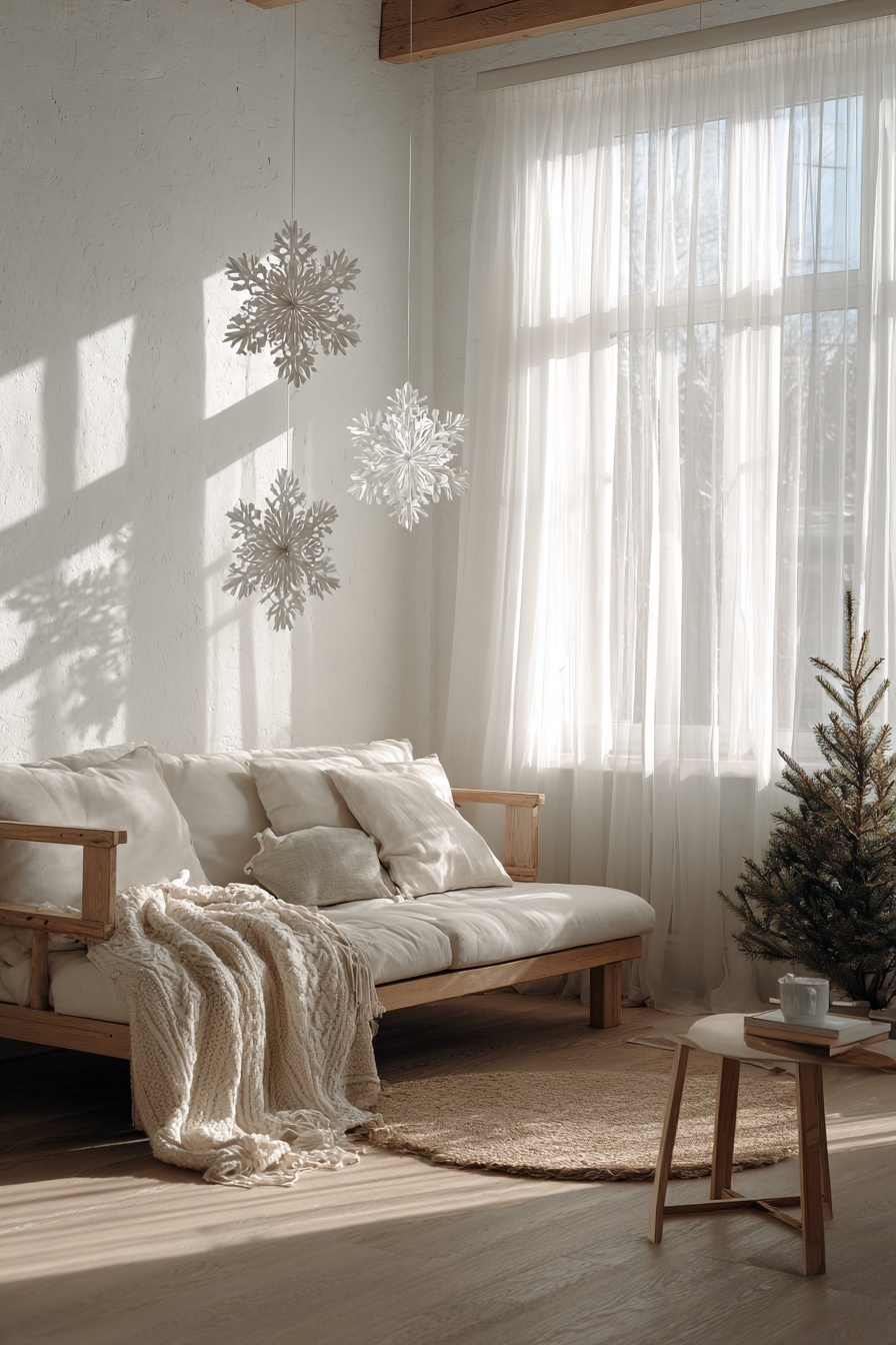 Hang Paper Snowflakes