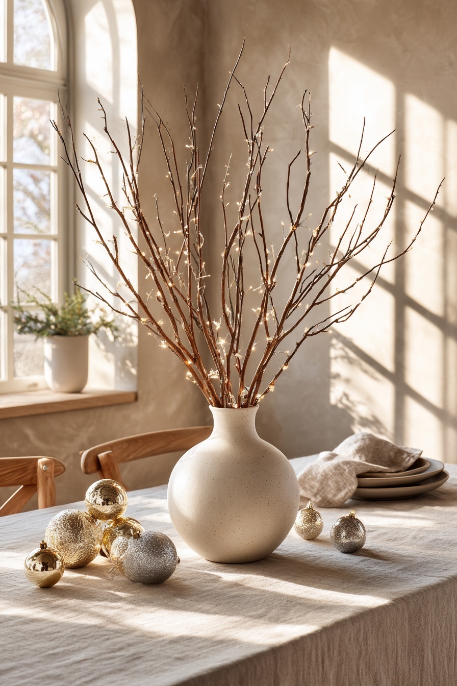 Creative Bare-Branch Centerpieces