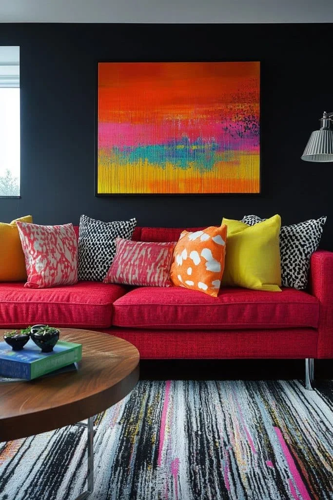 Bold High-Contrast Dark Accents