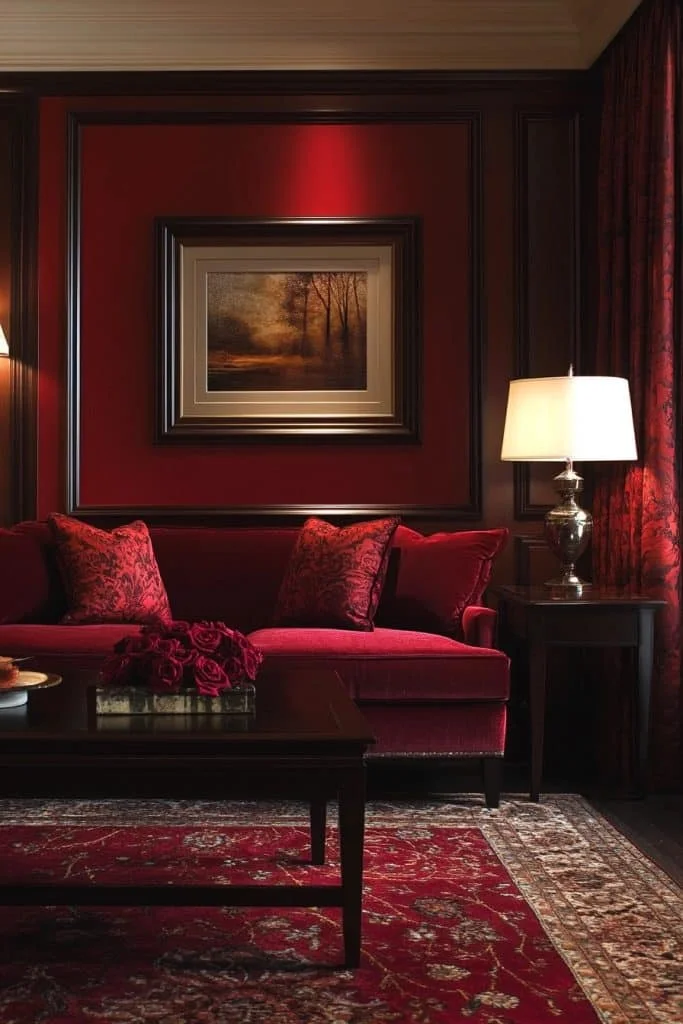 Rich Burgundy Lounge Spaces