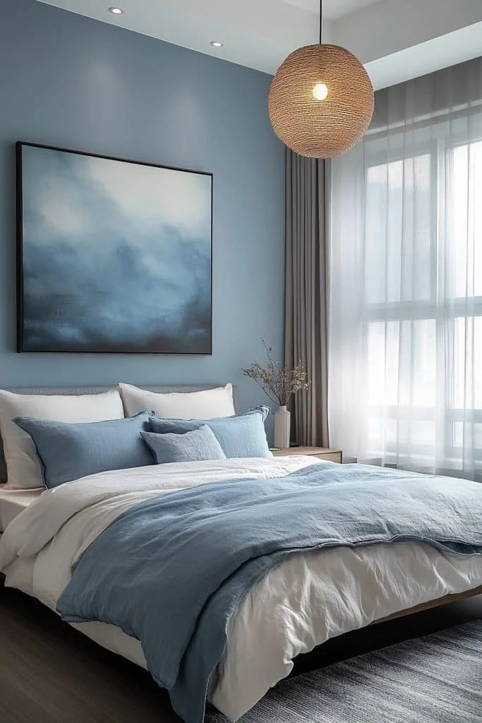 Cool-Toned Minimalist Bedroom