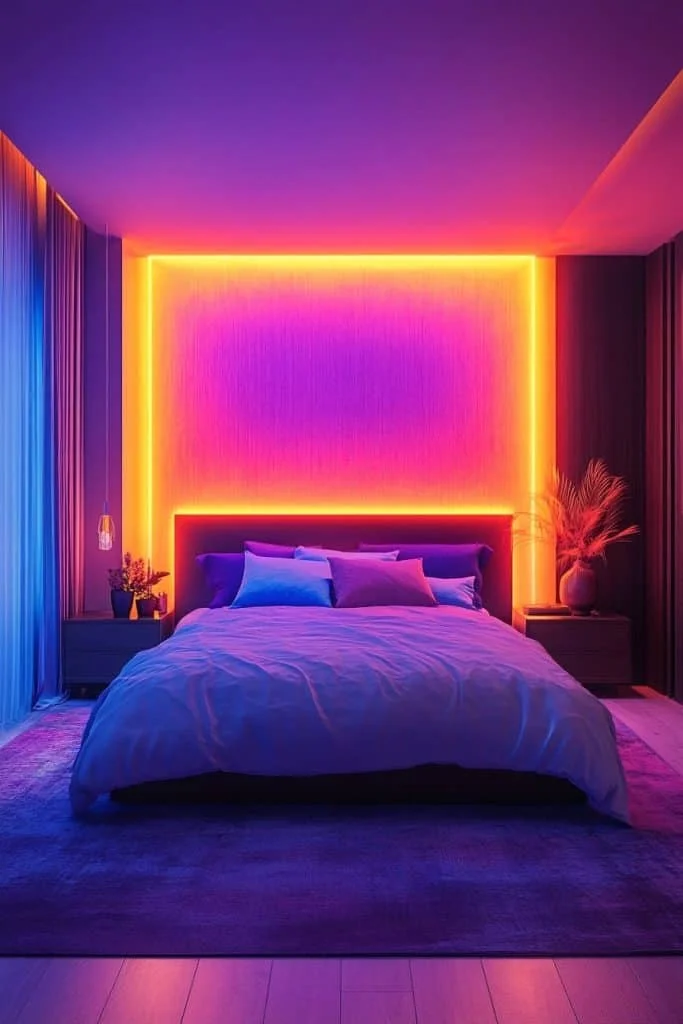 Vibrant Neon Baddie Bedroom