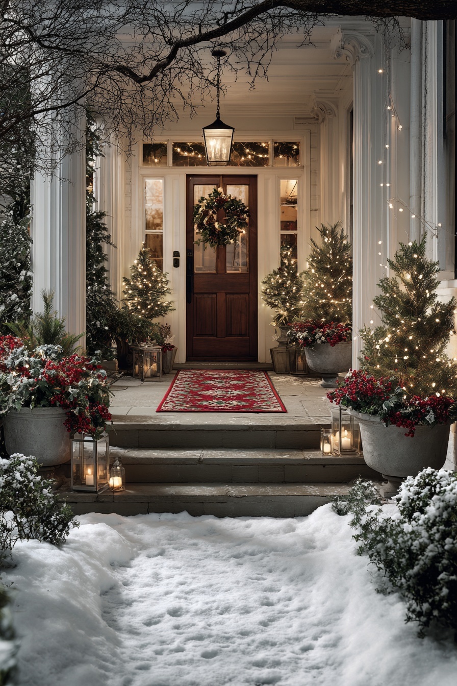 Use a Festive Welcome Mat