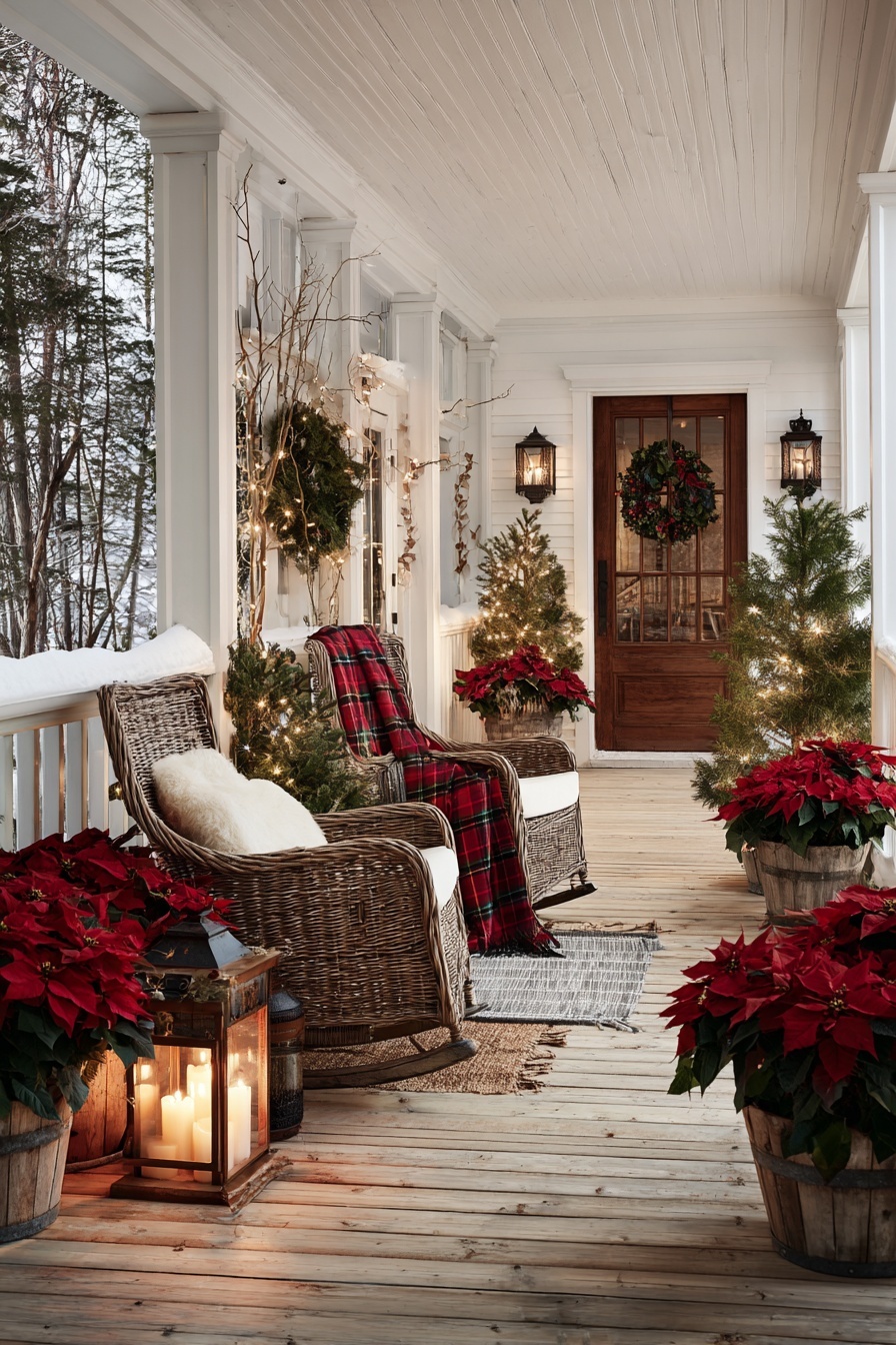 Decorate with Potted Poinsettias