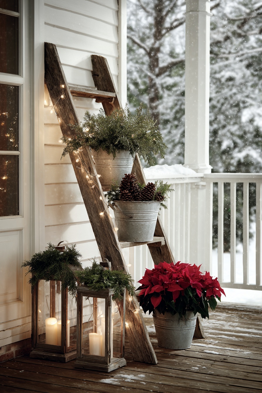 Use a Rustic Ladder Display
