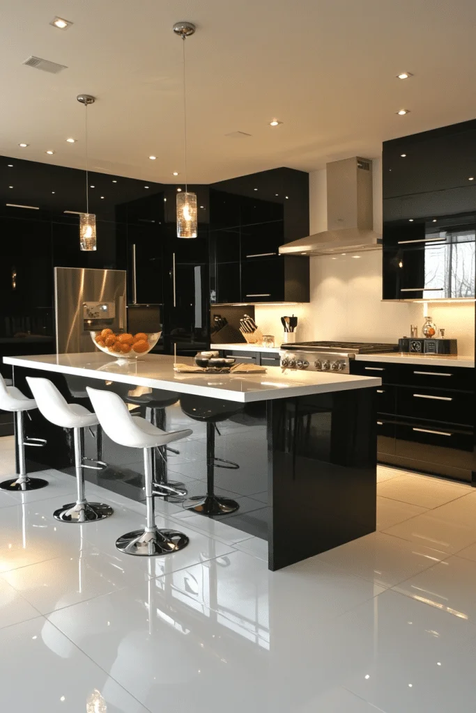 Black and White Kitchen