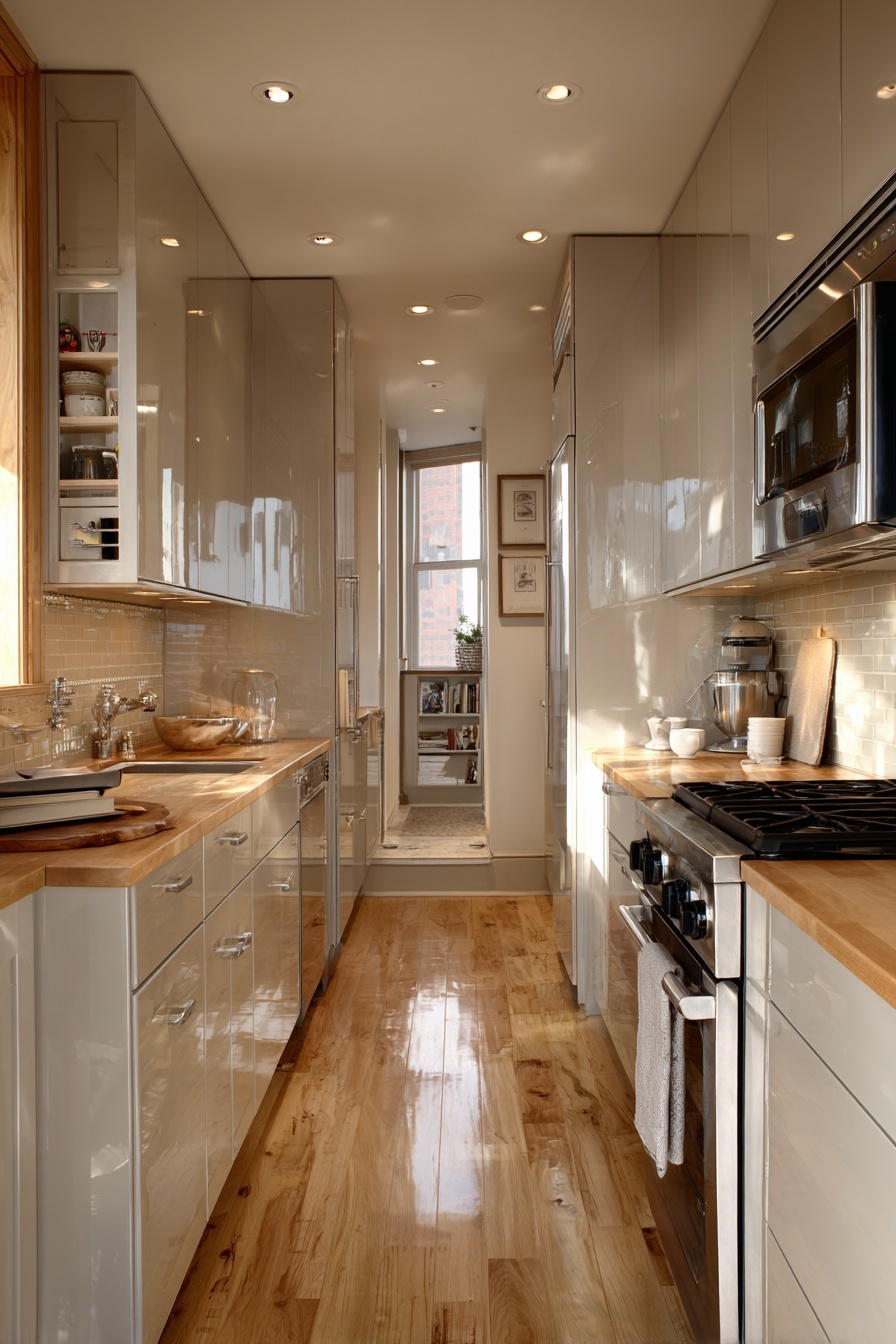 Install Tall, Thin Cabinets for Vertical Storage