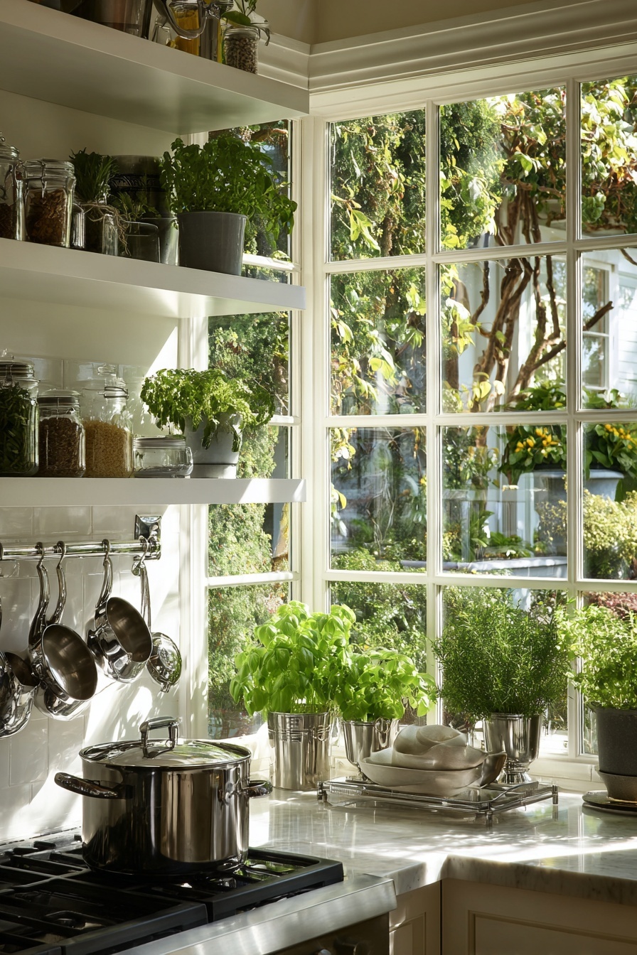 Install Shelves Above Windows