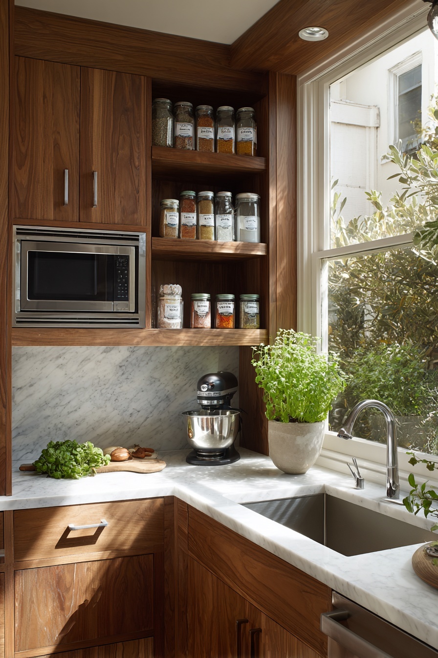 Opt for a Built-In Microwave Shelf