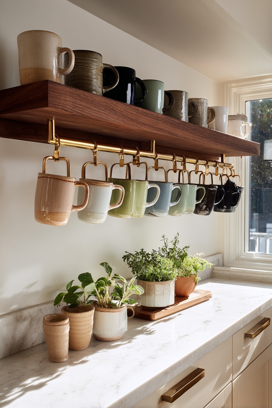 Add Hooks for Hanging Coffee Mugs
