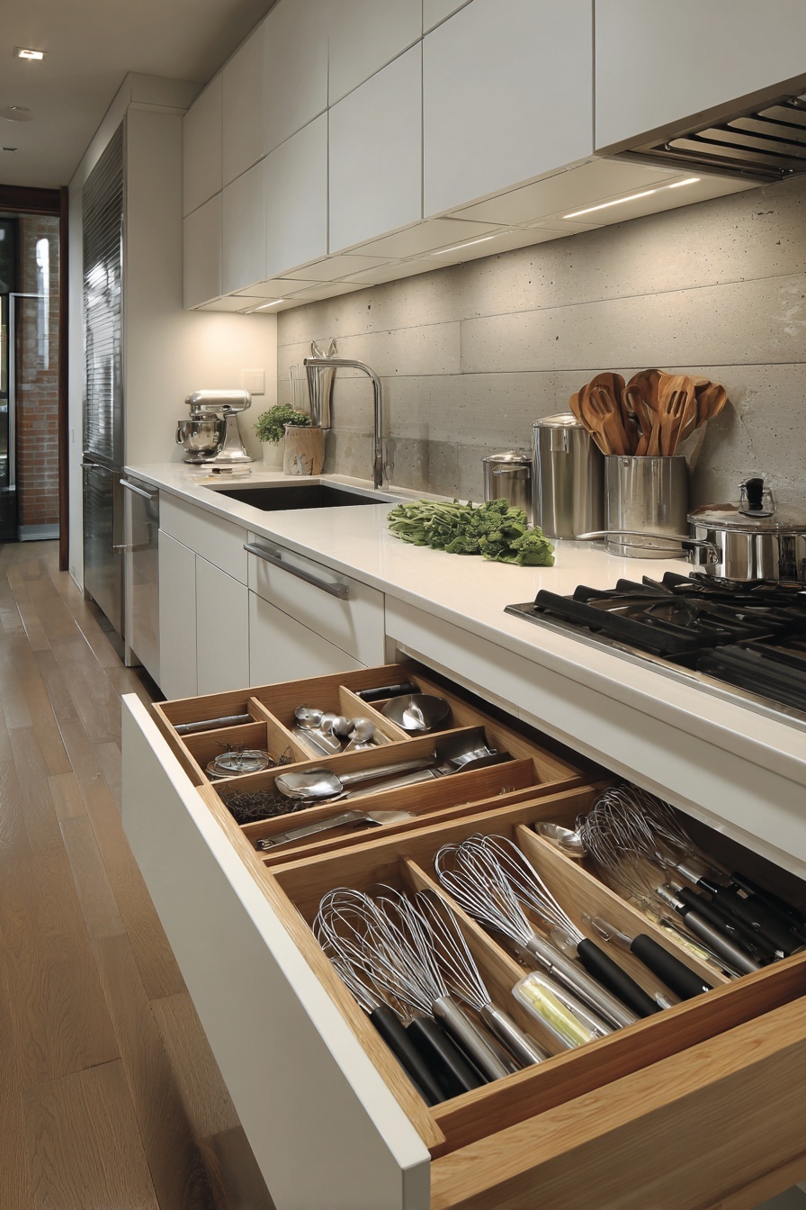 Use Drawer Dividers for Utensils