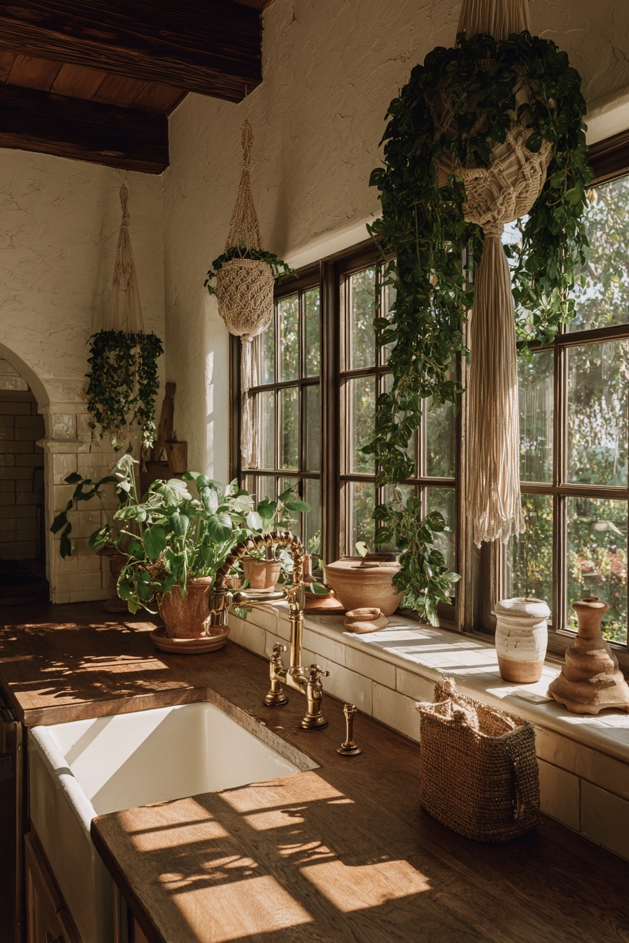 Install Plant Hangers Above Windows