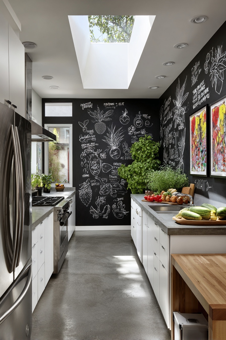 Install a Chalkboard Wall for Meal Planning