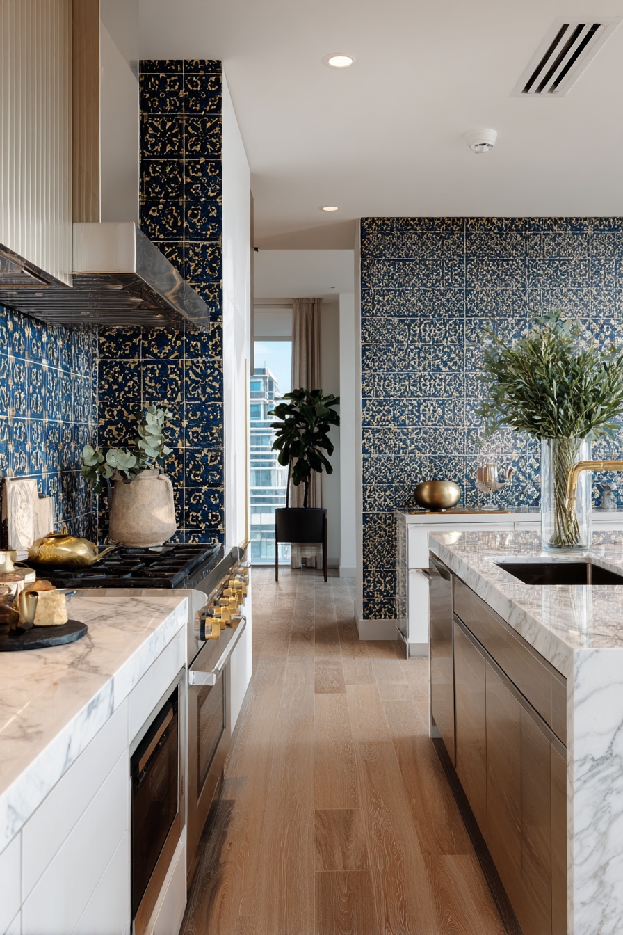 Add Interest with a Patterned Backsplash