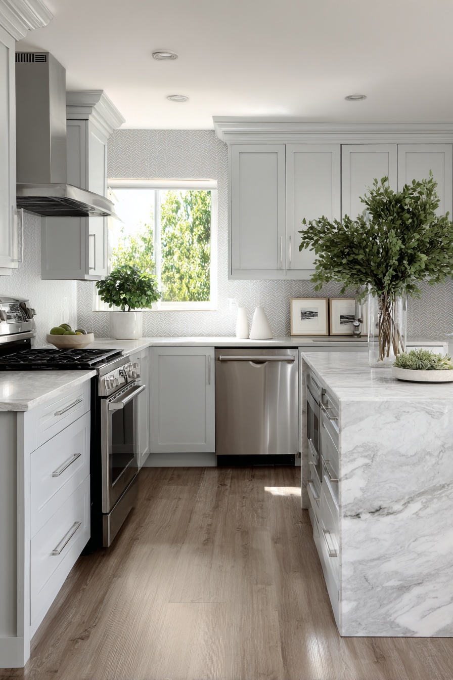 Create Interest with Light Grey Wall Accents