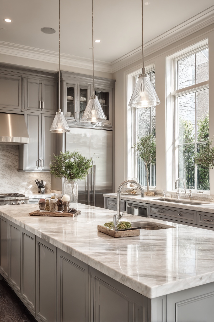 Simple Light Grey Lighting Fixtures for Elegance