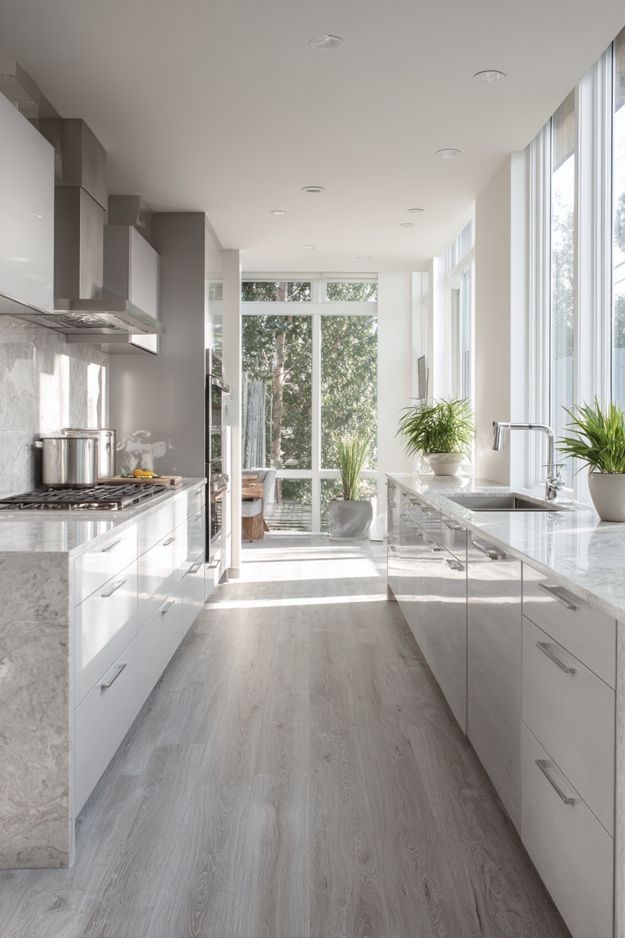 Use Light Grey Flooring for a Soft Touch