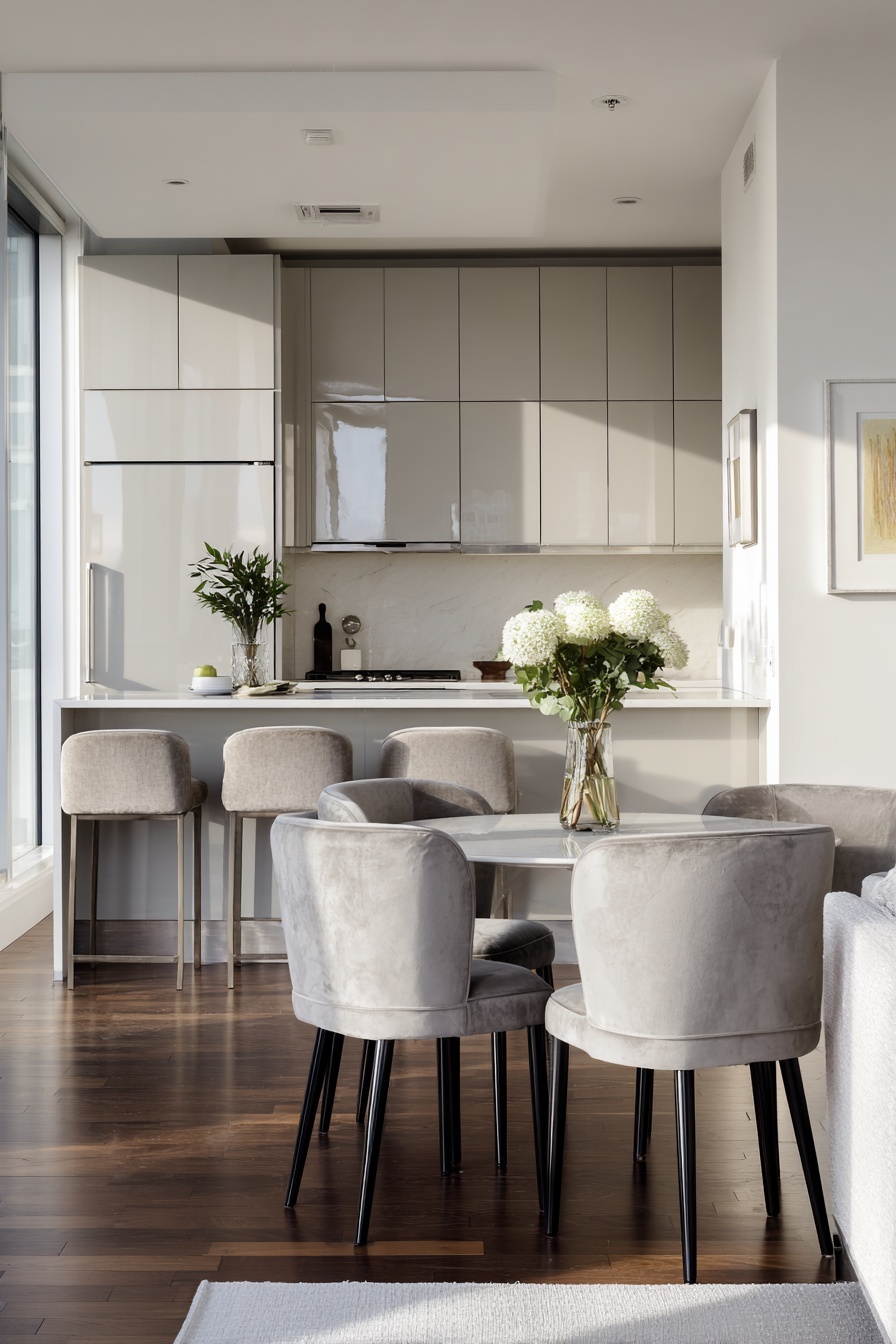 Maximize Space with Light Grey Dining Sets