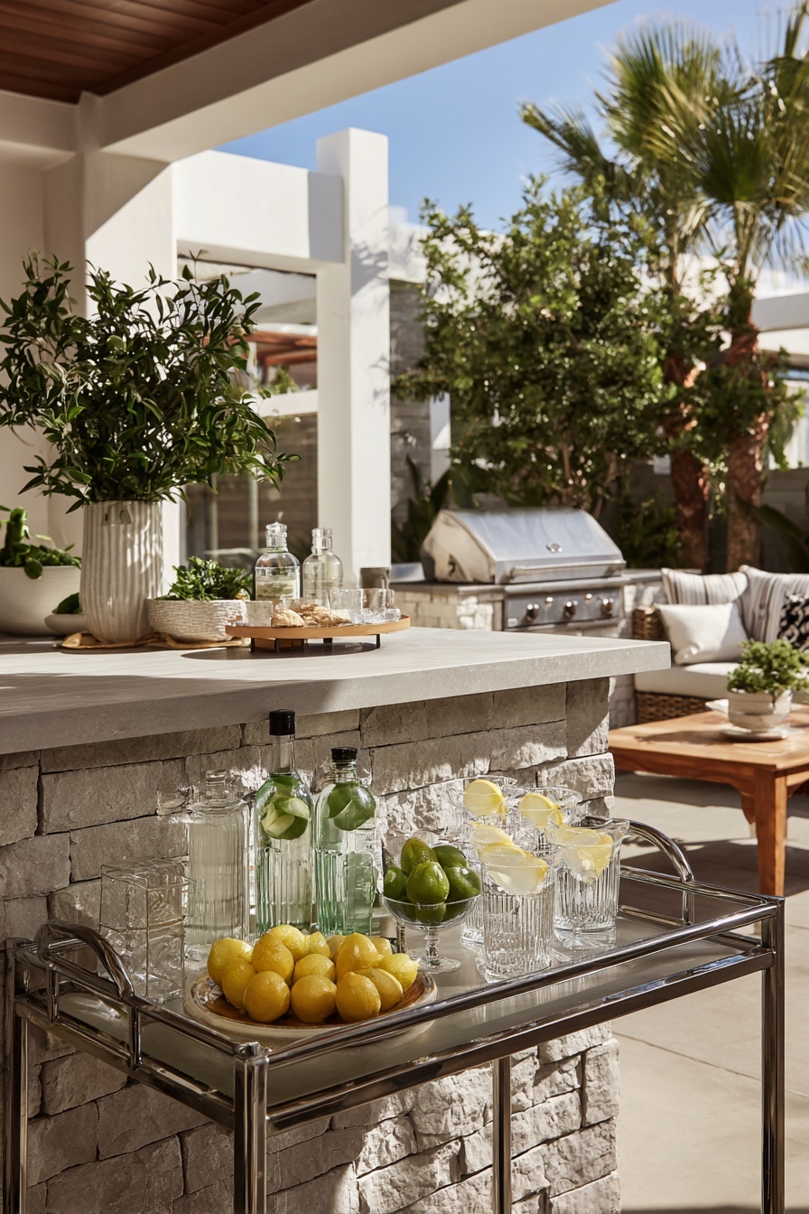 Organize with a Stylish Bar Cart