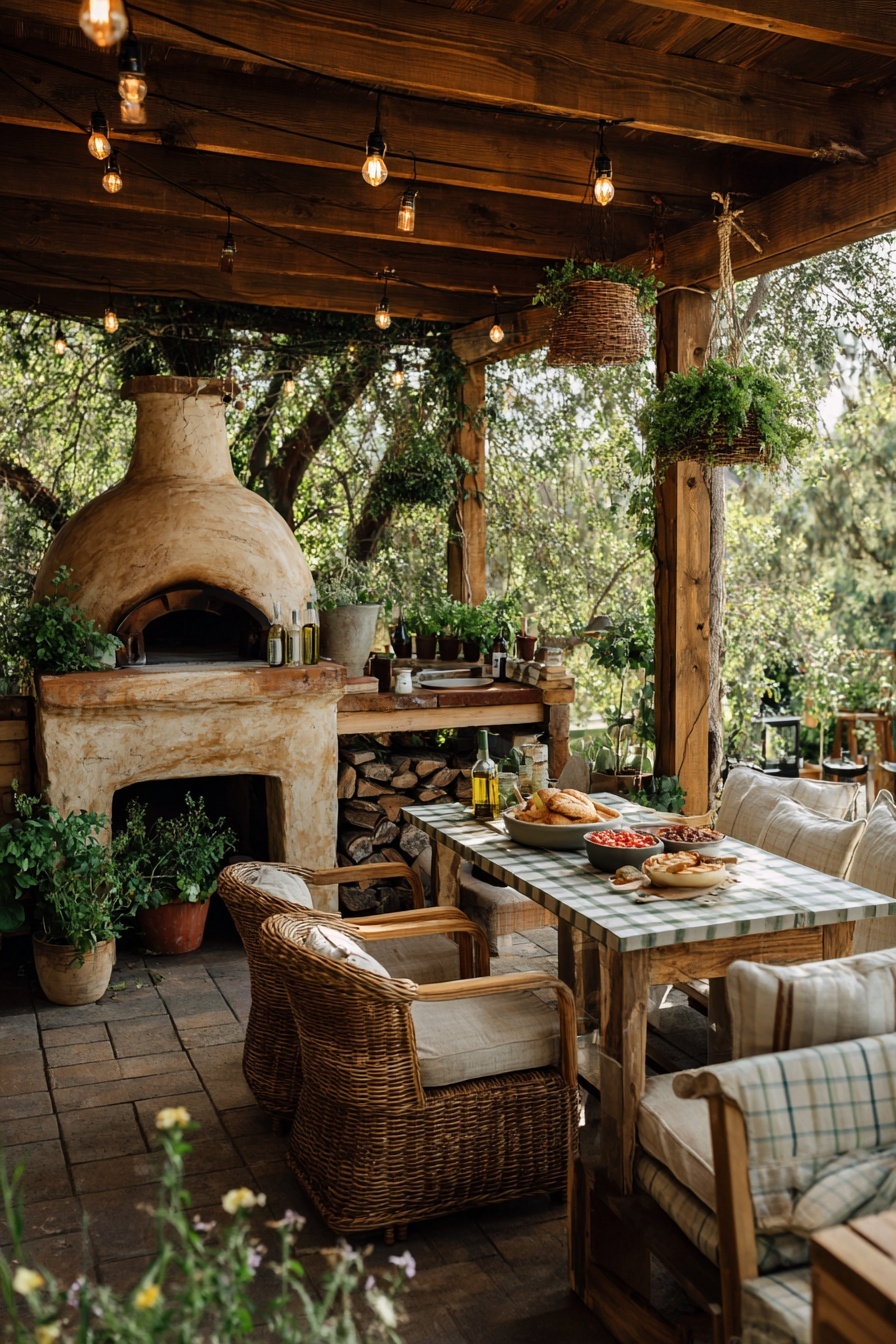 Create an Inviting Pizza Oven Corner