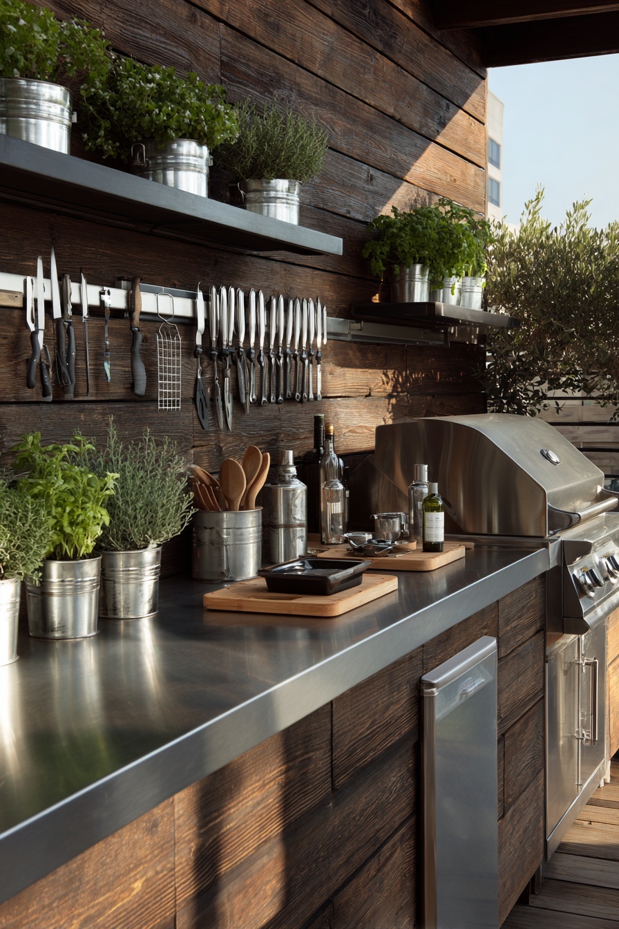 Organize Utensils with Magnetic Strips