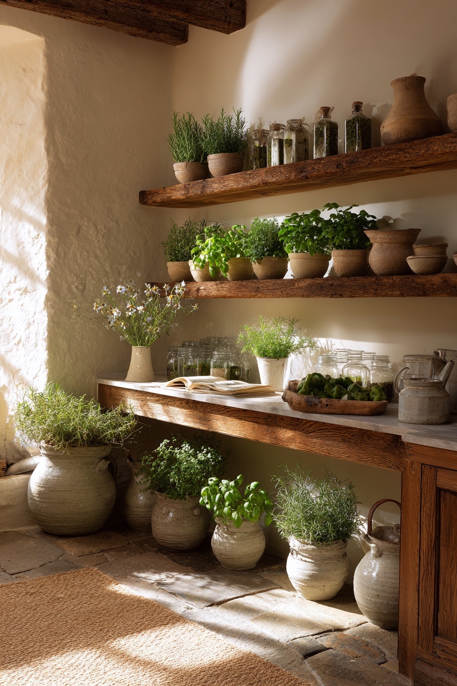 Decorate with Fresh Herb Pots