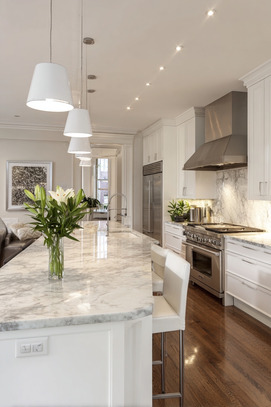 Brighten with White Pendant Lights